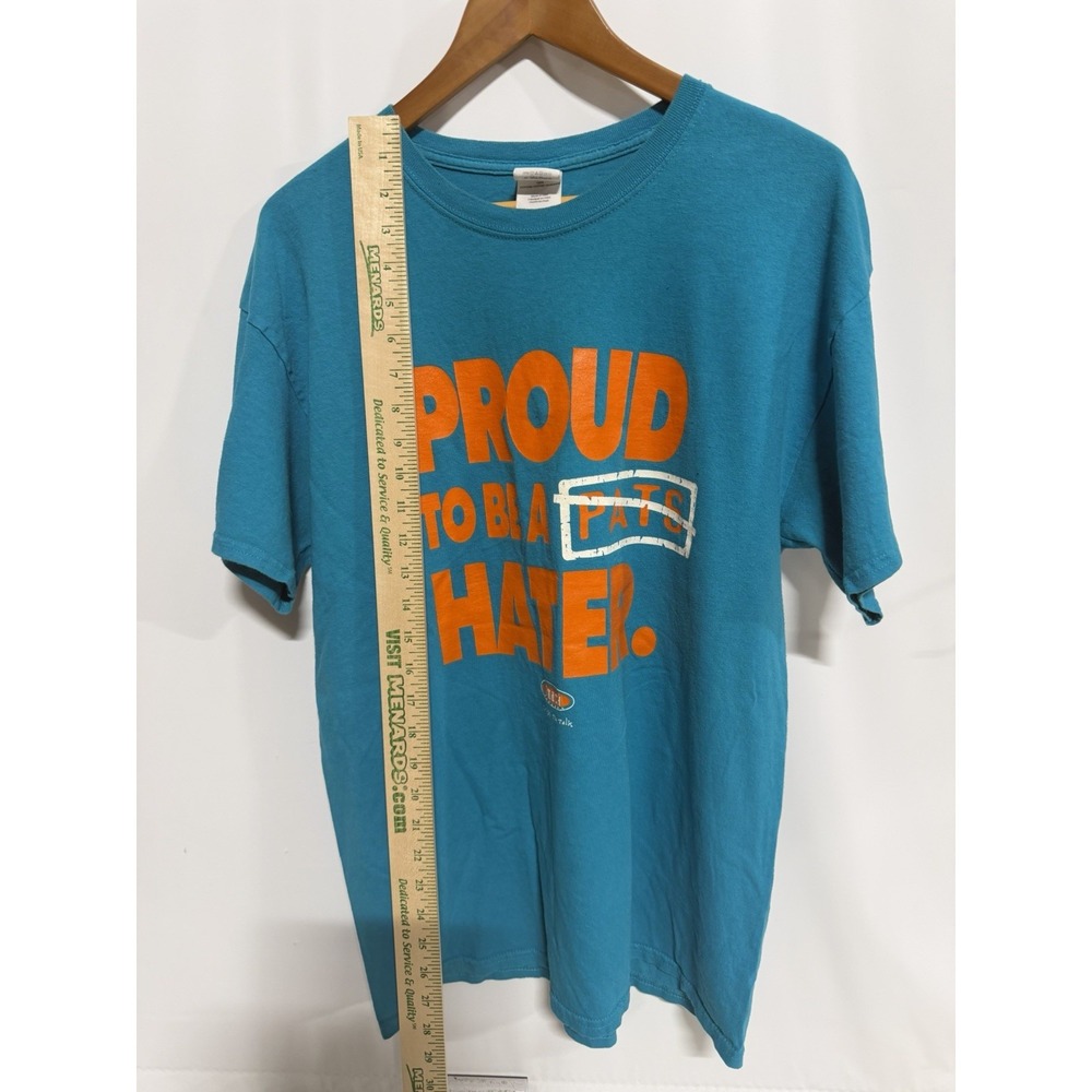 Miami Dolphins Football / Proud Pats Hater /‎ Humor Smack Apparel T-Shirt / Sz L - Picture 4 of 6
